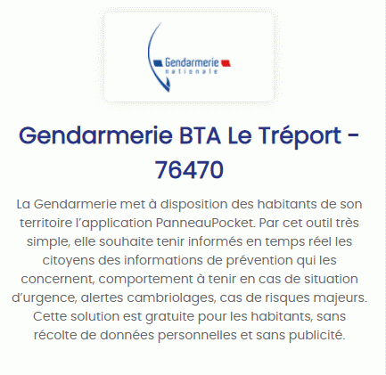 La Gendarmerie et PanneauPocket