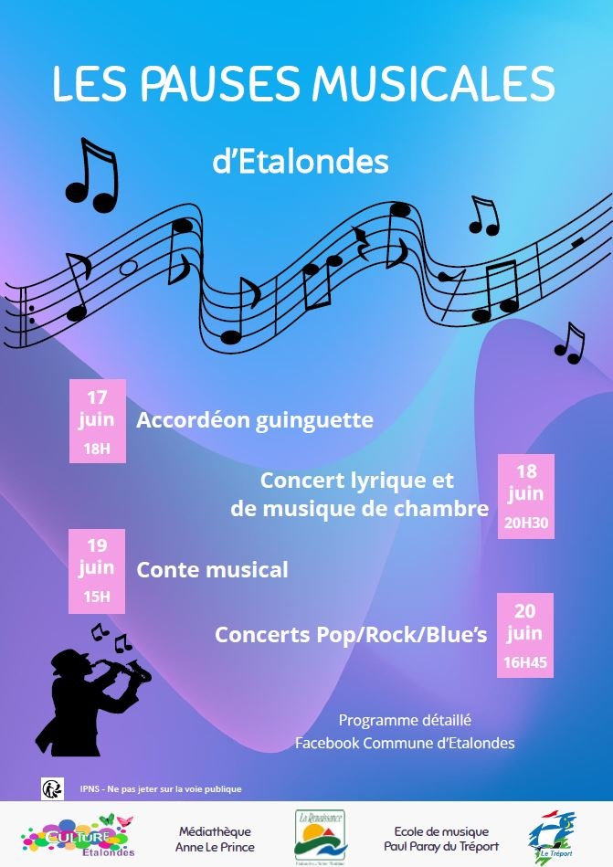 Annulation de la pause musicale du mardi 17 juin.
